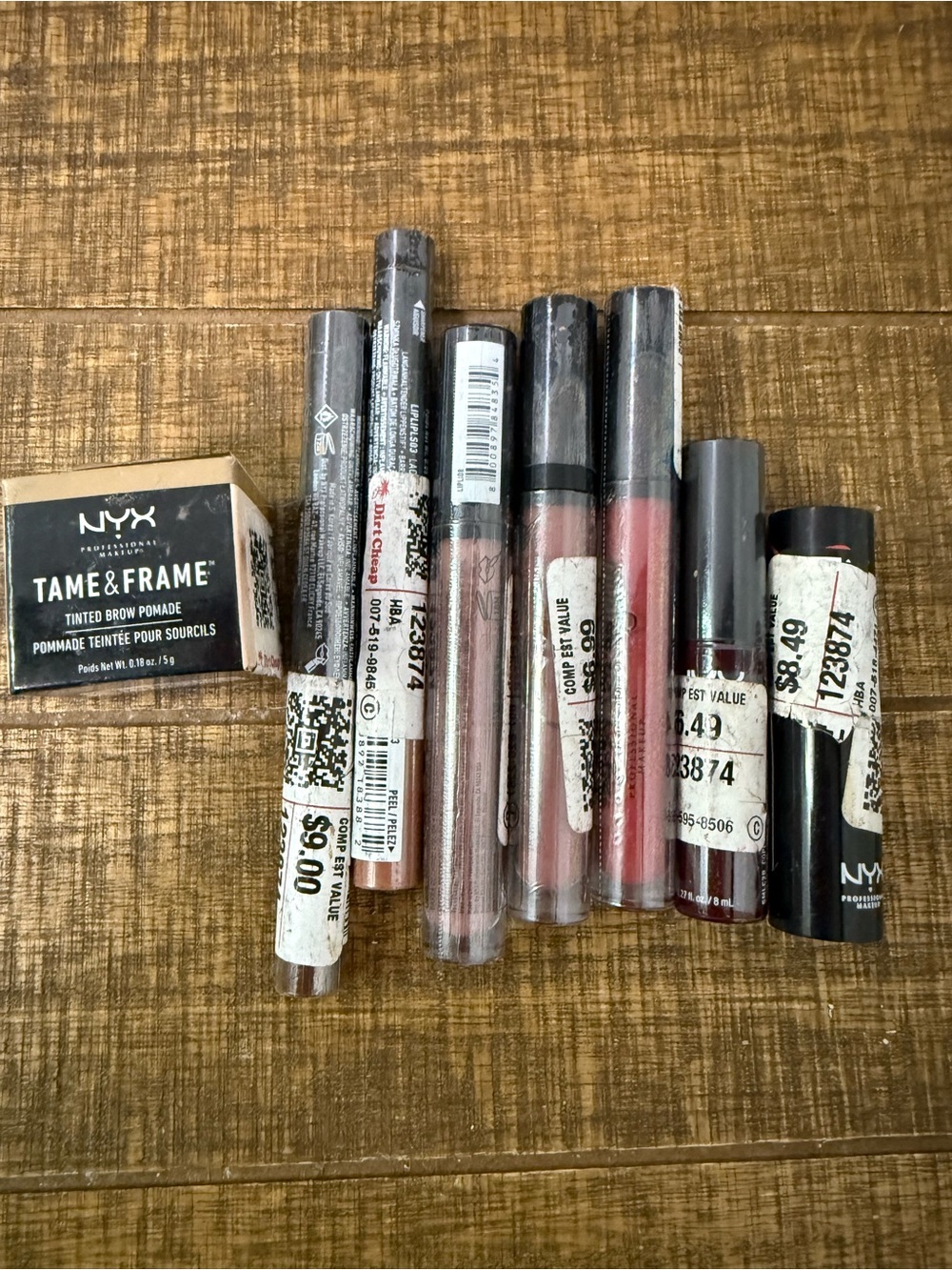NYX Lip Gloss & Tame & Frame Brow Pomade Set in Mauve, Pink, Berry